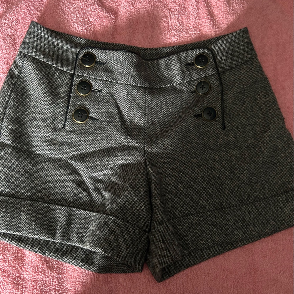 Express Gray Tweed Shorts